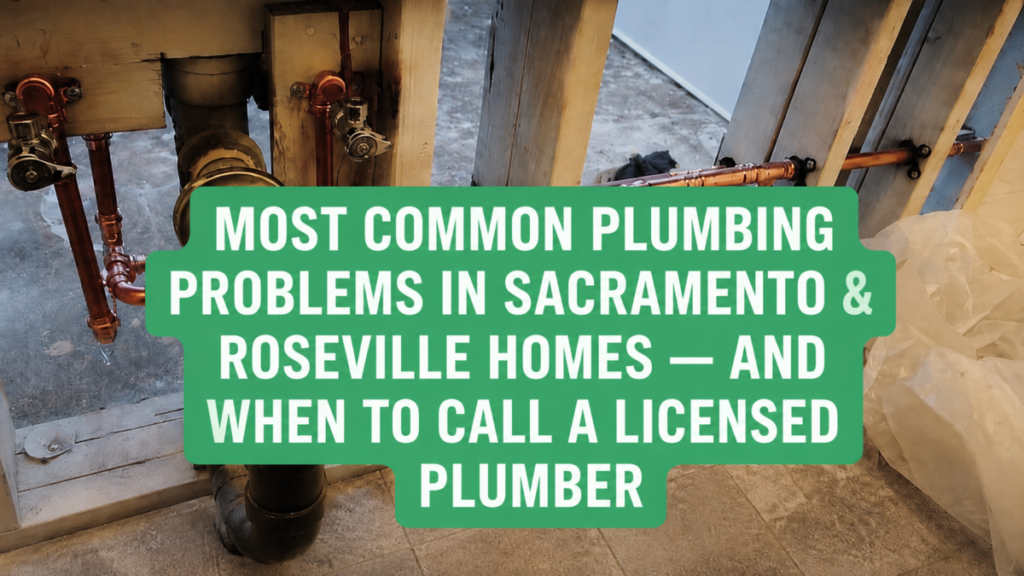 image Most Common Plumbing Problems in Sacramento &amp; Roseville Homes — And When to Call a Licensed Plumber